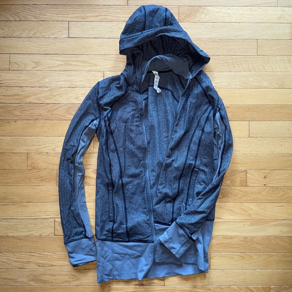 Lululemon Women’s Daily Practice Zip Up Hoodie Jacket In Black Herringbone - Picture 14 of 14